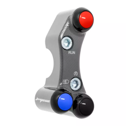 JETPRIMEJP PLDB 011 T Interruptor manillar derecho JETPRIME SUZUKI GSX-R 1000 2017-2021 ORIFICIOS DESALINEADOS TITANIO 2
