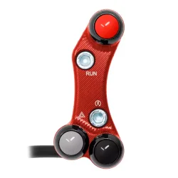 JETPRIME JP PLDB 073 R Interruptor manillar derecho JETPRIME YAMAHA YZF-R7 2022-2024 ORIFICIOS DESALINEADOS ROJO
