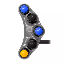 Jetprime JP PLS 013 T Piña Izquierda Carretera 7 botones Jetprime YAMAHA YZF-R6 2017-2022 TITANIO