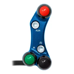 JETPRIME JP PLDB 013 B Interruptor manillar derecho JETPRIME YAMAHA YZF-R6 2017-2022 ORIFICIOS DESALINEADOS AZUL