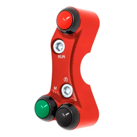 JETPRIME JP PLDB 013 R Interruptor manillar derecho JETPRIME YAMAHA YZF-R6 2017-2022 ORIFICIOS DESALINEADOS ROJO