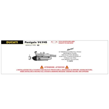 SILENCIADOR COMPLETO DE TITANIO PARA DUCATI PANIGALE V4 2025