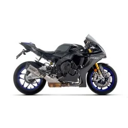 Indy Race EVO Schalldämpfer in Titan mit Carbon-Endkappe für die 2025 Yamaha YZF R1 2