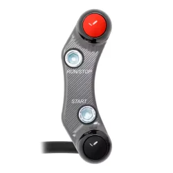 JETPRIME JP PLDB 015 T Interruptor de manillar derecho JETPRIME YAMAHA YZF-R3 2015-2018 (orificios desalineados) TITANIO