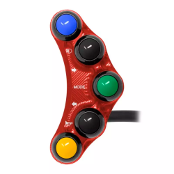 JETPRIME JP PLS 009 R Piña Izquierda Carretera Calle 7 botones Jetprime APRILIA RSV4 R RR RF ROJO