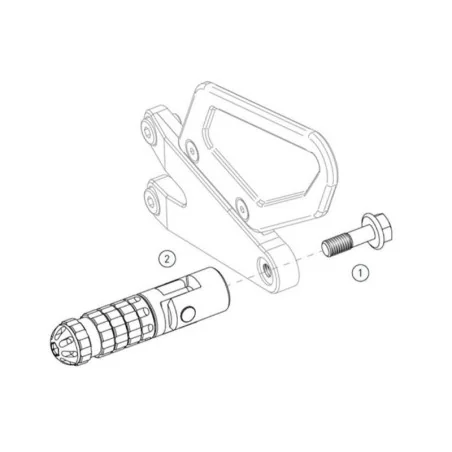 Kit estriberas plegables 69mm+82mm con tornillos 23mm+42mm