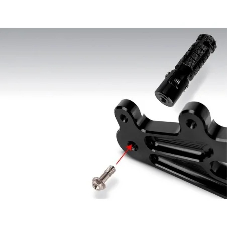 Kit estriberas plegables 69mm+82mm con tornillos 23mm+42mm