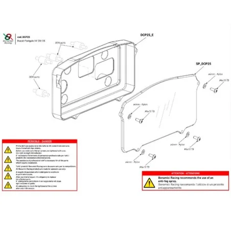 BONAMICI RACING INSTRUMENTENABDECKUNG FÜR DUCATI PANIGALE V4/S 2025