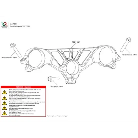BONAMICI RACING LENKSÄULE / OBERE POST DUCATI PANIGALE V4 / S 2025