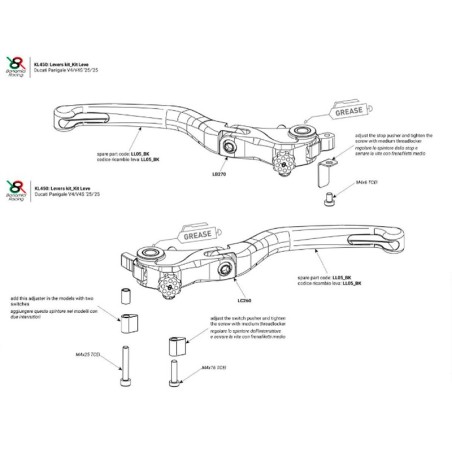 BONAMICI RACING HEBEL-KIT DUCATI PANIGALE V4 / V4S 2025