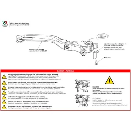 BREMSHEBEL BONAMICI RACING DUCATI PANIGALE V4 / V4S 2025