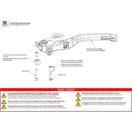 KUPPLUNGSHEBEL BONAMICI RACING DUCATI PANIGALE V4 / V4S 2025