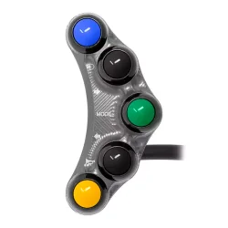 Jetprime JP PLS 044 T Piña Izquierda Carretera 7 botones Jetprime KAWASAKI ZX-6R 636 2019-2022 TITANIO