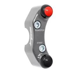 JETPRIME JP PLDB 037 Interruptor de manillar derecho JETPRIME KAWASAKI Z900-RS (orificios desalineados) TITANIO 2