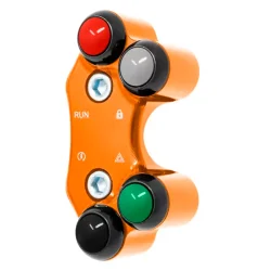 JETPRIME JP PLD 016. Interruptor de manillar Derecho para KTM 1290 Super Duke/Adventure (Orificios Alineados) NARANJA 2