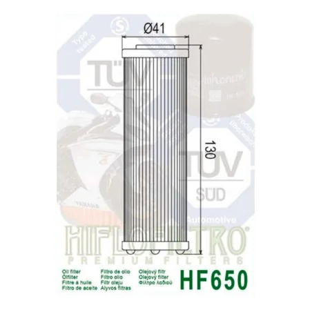 Filtro de aceite HIFLOFILTRO - HF650