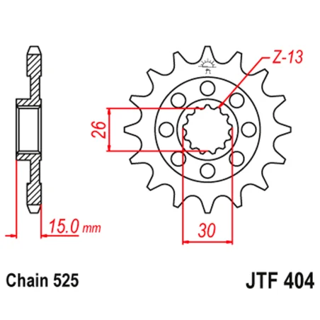 Kopie von Kopie von Kopie von Kopie von Kopie von Kopie von Piñón JT SPROCKETS acero estándar JTF1182 Paso 525