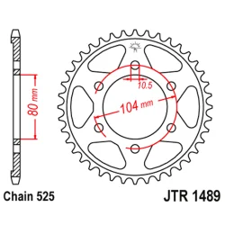 Kopie von Corona Transmisión JT Sprockets ACERO 525 NEGRO