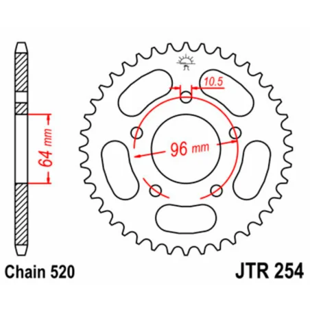 Kopie von Kopie von Corona Transmisión JT Sprockets ACERO 525 NEGRO