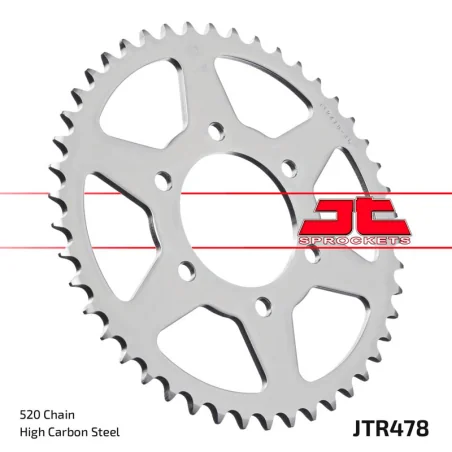 JT Sprockets Corona JT SPROCKETS acero estándar PLATA JTR478 Paso 520