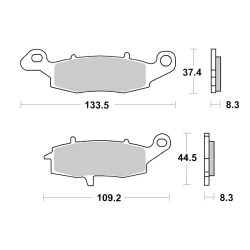 BREMBO SR 07KA18SR Bremsbeläge für rechten Bremssattel