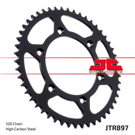 JT Sprockets Corona JT SPROCKETS acero estándar NEGRA JTR897 Paso 520