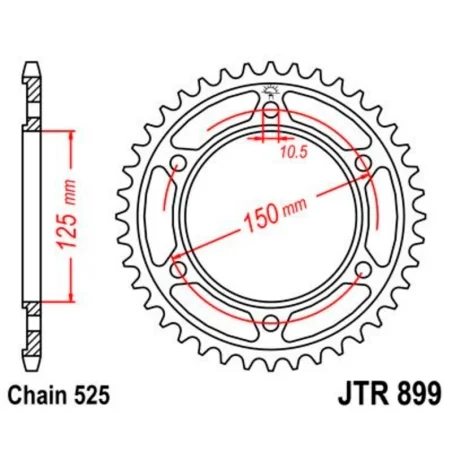 Kopie von Kopie von Kopie von Kopie von Kopie von Kopie von Kopie von Kopie von Corona Transmisión JT Sprockets ACERO 525 NEGRO