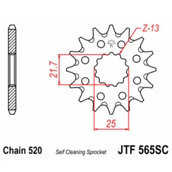 Kopie von Piñón JT SPROCKETS acero estándar JTF1263 - Paso 428