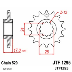 Kopie von Kopie von Piñón JT SPROCKETS acero estándar JTF1263 - Paso 428 2
