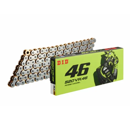 DID VR46 520 Antriebskette Silber / Gold