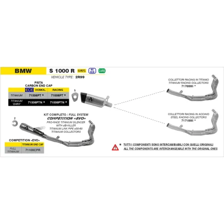 copy of Escape ARROW Edelstahl BMW S1000RR 19-20 Ref. 71718MI