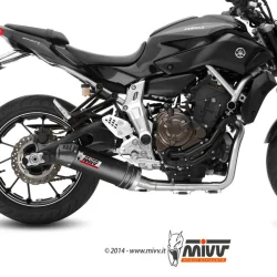 MIVV ESCAPE COMPLETO 2X1 MIVV OVALADO CARBONO-CARBONO YAMAHA MT-07 / FZ-07 2014-2024 2