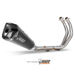 MIVV Komplette Auspuffanlage 2x1 MIVV Delta Race Edelstahl Schwarz Yamaha MT-07 / FZ-07 2014-2020