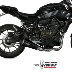 MIVV Komplette Auspuffanlage 2x1 MIVV Delta Race Edelstahl Schwarz Yamaha MT-07 / FZ-07 2014-2020 2