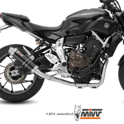MIVV ESCAPE COMPLETO 2X1 MIVV GP ACCIAIO NERO YAMAHA MT-07 / FZ-07 2014-2020 2