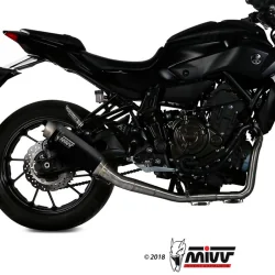 MIVV Komplette Auspuffanlage 2x1 MIVV GP PRO Edelstahl Schwarz Yamaha MT-07 / FZ-07 2014-2020 2