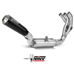MIVV ALTO X-M1 Komplettauspuffanlage Schwarzer Edelstahl Yamaha MT-09 / SP / FZ-09 2021-2023