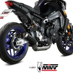MIVV ALTO X-M1 Komplettauspuffanlage Schwarzer Edelstahl Yamaha MT-09 / SP / FZ-09 2021-2023 2