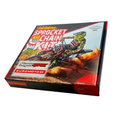 Kit de arrastre COMPLETO. Cadena DID + Piñon + Corona SUPERSPROX DID Reforzado para Kawasaki ZZR Ninja 600 90-92