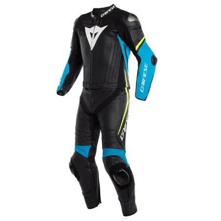MONO DAINESE LAGUNA SECA 4 BLANCO-AZUL FUEGO Y AMARILLO FLUOR