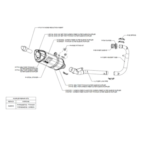 KOMPLETTE AUSPUFF RACING AKRAPOVIC CARBON YAMAHA YZF-R 125 2008-2013