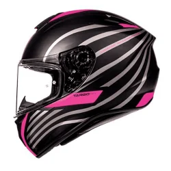Casco MT Targo Doppler rosa negro 2