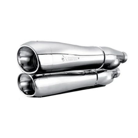 SILENCIADORES CROMADOS AKRAPOVIC Harley Davidson Softail Ffat boy/Lo 07-16