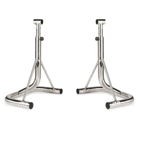 JUEGO DE CABALLETES CENTRAL DE ESTRIBERAS EN ACERO INOXIDABLE (2 UNIDADES)