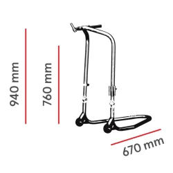 CABALLETE DELANTERO UNIVERSAL A TIJA EN ACERO INOXIDABLE 2