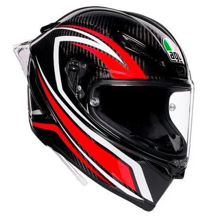 CASCO AGV PISTA GP R STACCATA CARBONO / ROJO