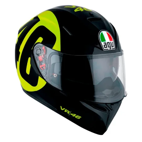 CASCO AGV K-3 SV PINLOCK ROSSI BOLLO 46 NEGRO / AMARILLO