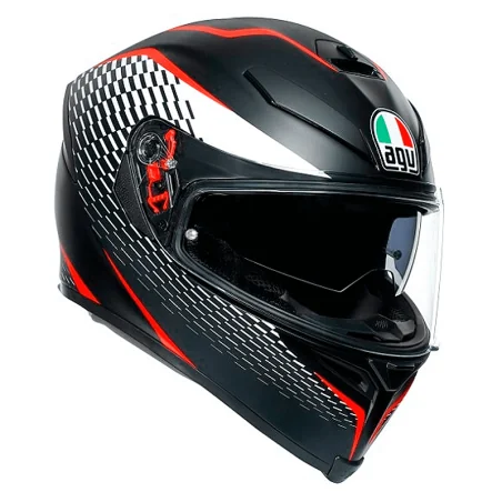 HELM AGV K-5 S PINLOCK MAXVISION THUNDER MATT SCHWARZ / WEISS / ROT