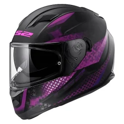 CASCO LS2 FF320 STREAM EVO LUX MATE NEGRO / ROSADO