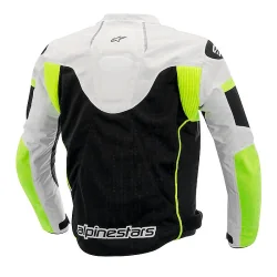 CHAQUETA ALPINESTARS T-GP PLUS R AIR NEGRO / BLANCO / AMARILLO FLUOR 2